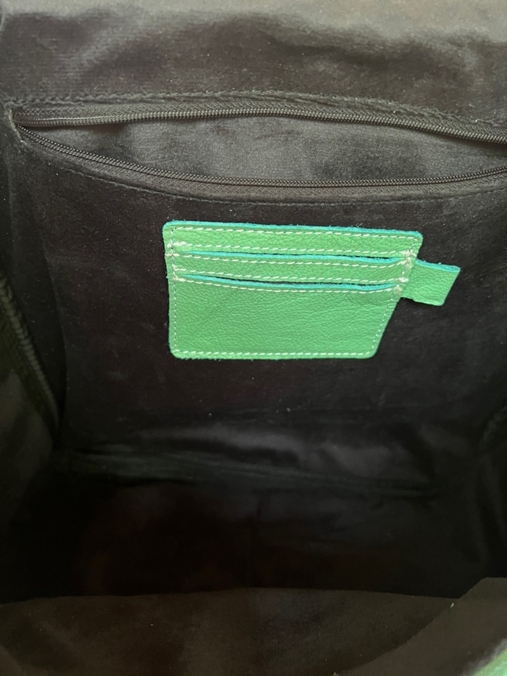 Western Style Turquoise Backpack with White Bootstitch - Picture 14 of 15